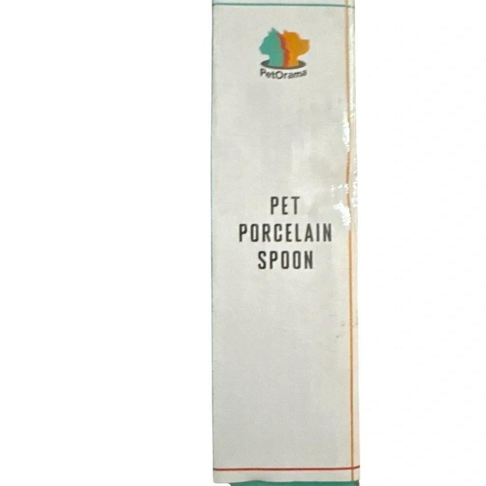 Pet Porcelain Spoon Set with Dog and Cat Motifs - White Kitchen Gift Idea NWOT